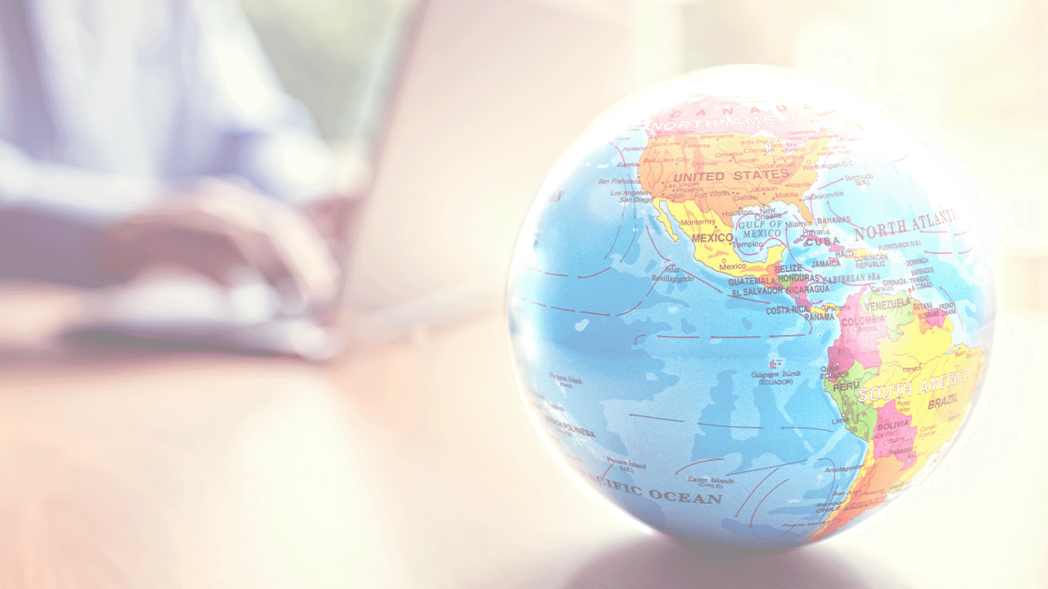 illustration of a globe that suggests the theme of the text how to expand in the international market