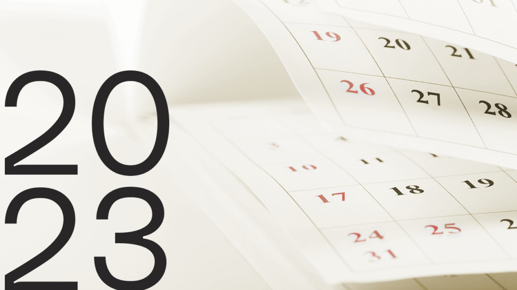 Calendar photo with global retail dates.