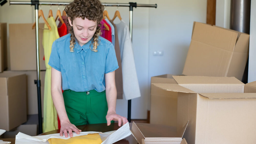 photo of a woman reading about the logistics challenges of selling internationally